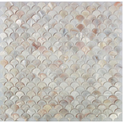 Mother of Pearl Backsplash White Fish Scale Shell Mosaic Tile