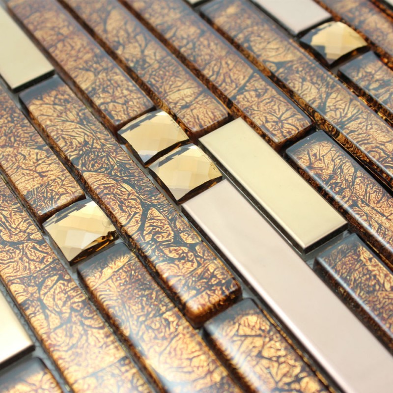 Whole Metal With Base Backsplash Tiles 04 Stainless Steel Metal Backsplash Tiles Stainless Steel Crystal Gl Blend Diamond Mosaic Xmgsst005