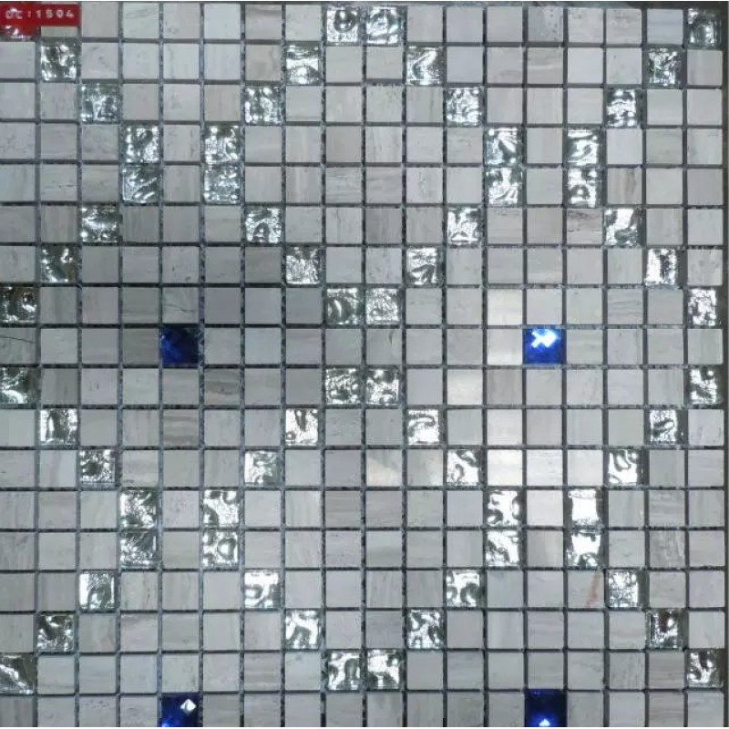 Stone Glass Mosaic Mirror Tile Grey Stone Blue Diamond Crystal Tile Backsplash Glass Mosaic Murals Wall