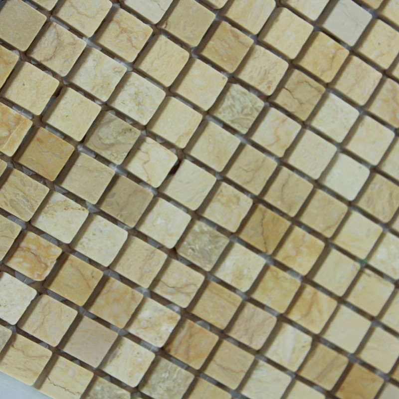Stone Mosaic Tile Square Yellow Patterns Washroom Wall Marble Kitchen