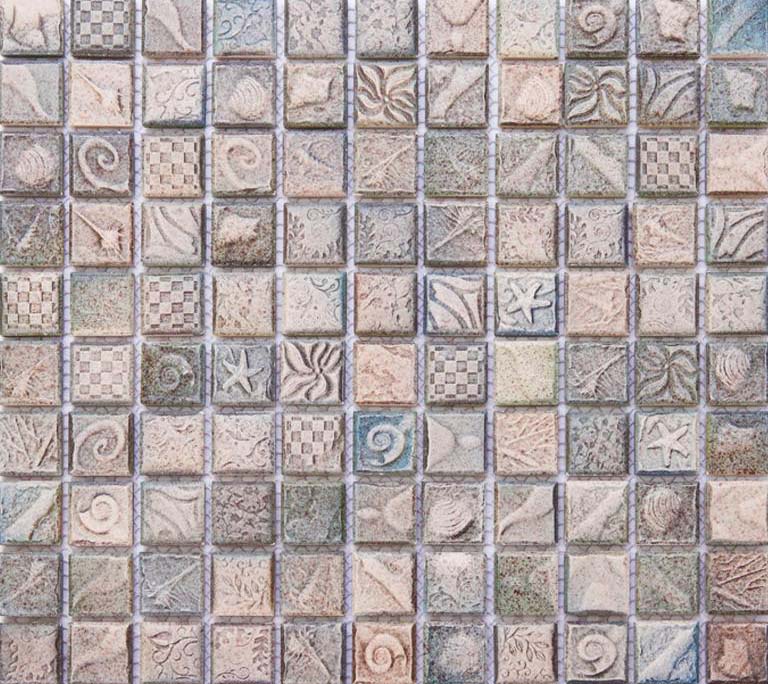 porcelain mosaic tile kitchen backsplash 