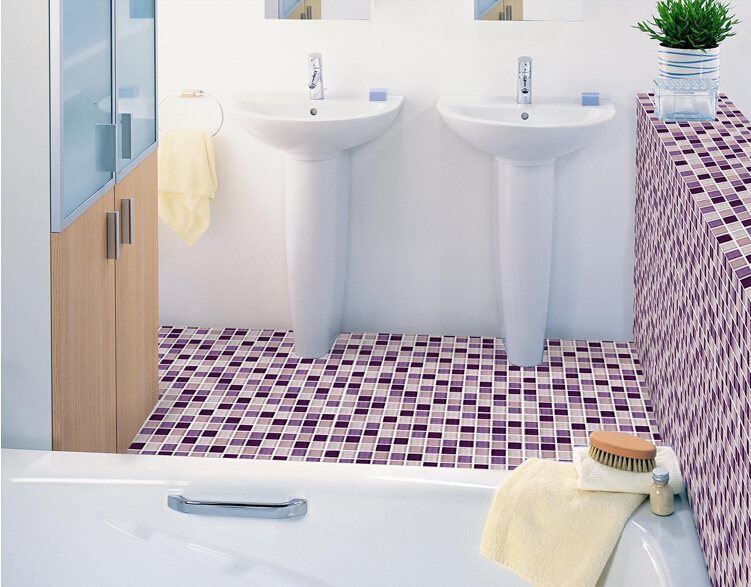 Purple Mosaic Tiles Crystal Glass Tile, Purple Floor Tiles