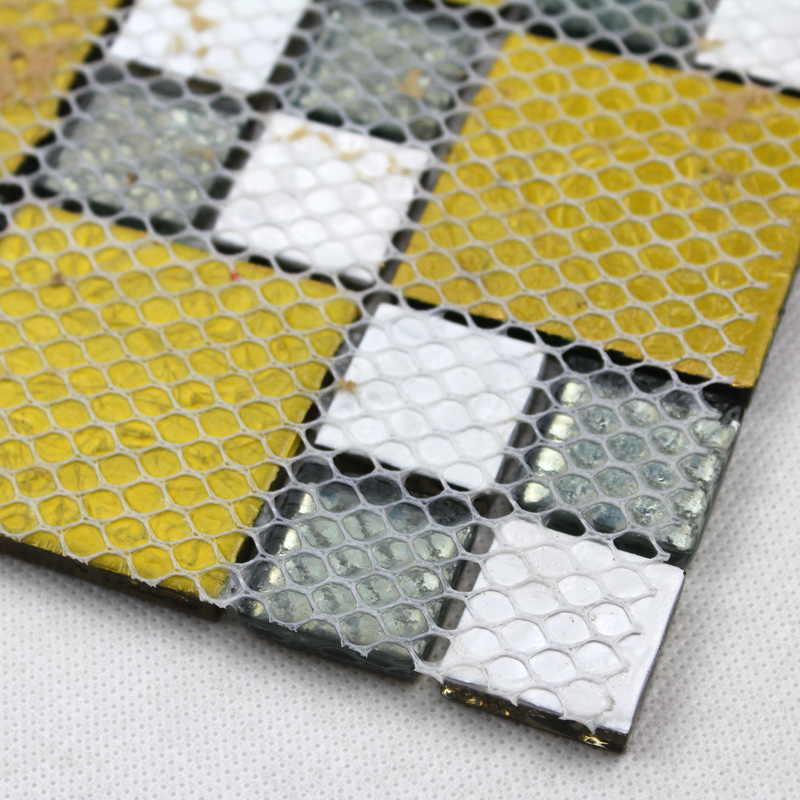 back of the glass mosaic tile - hm0017