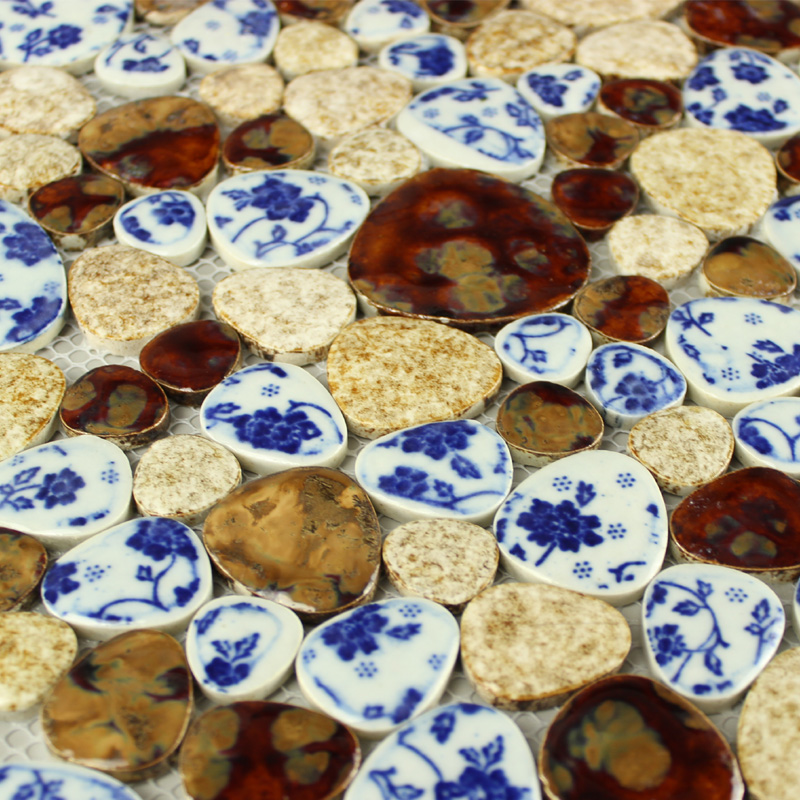 porcelain mosaic tile kitchen backsplash 