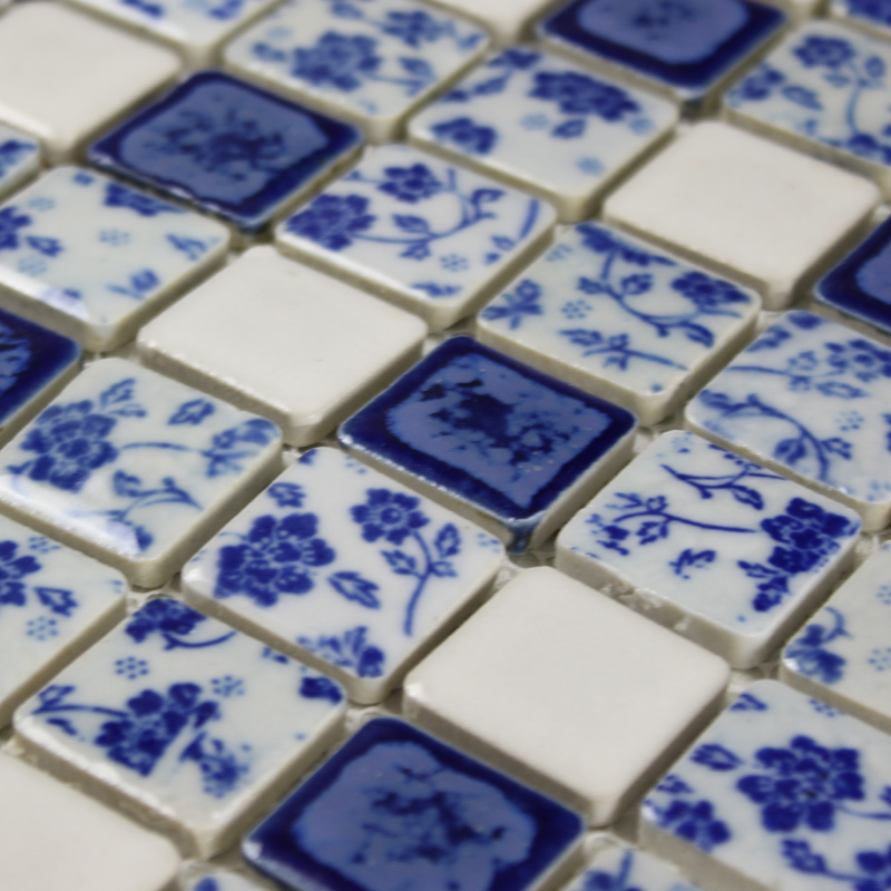 Porcelain Tile Snowflake Style Mosaic Art Design