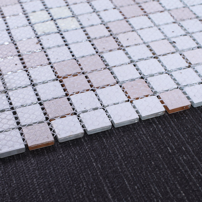 back of glass mosaic tile pattern design mesh mounted  