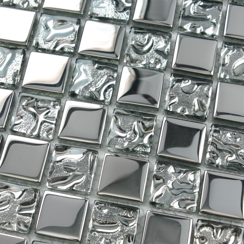 Crystal Glass Tiles Sheet Square Mosaic Tiling Bathroom ...