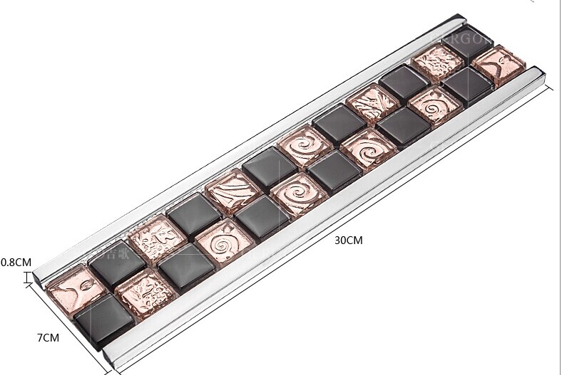 front side of the metal tile brushed aluminum blend wall stickers