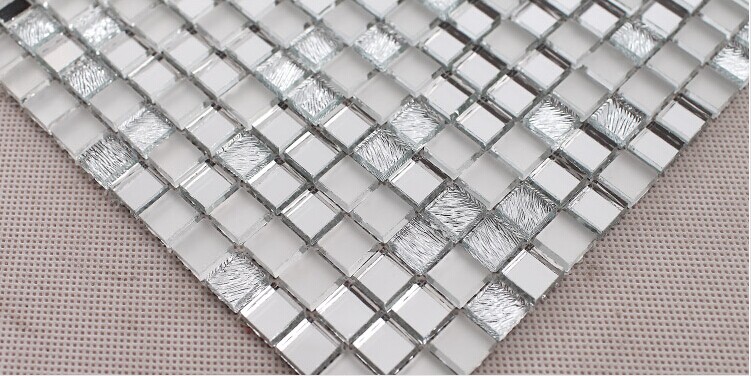Glass Mosaic Tiles Blacksplash Crystal Backsplash Tile Bathroom Wall ...