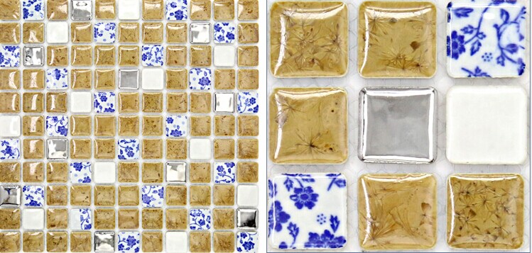 porcelain mosaic tile kitchen backsplash 