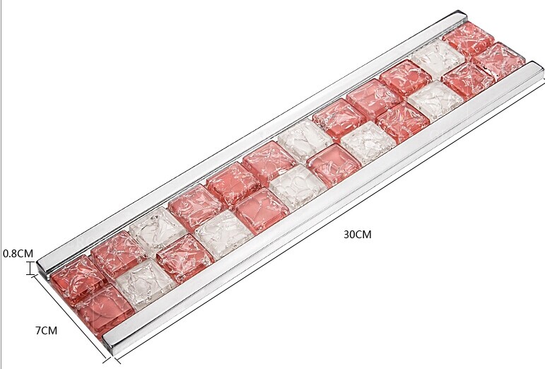 front side of the metal tile brushed aluminum blend wall stickers