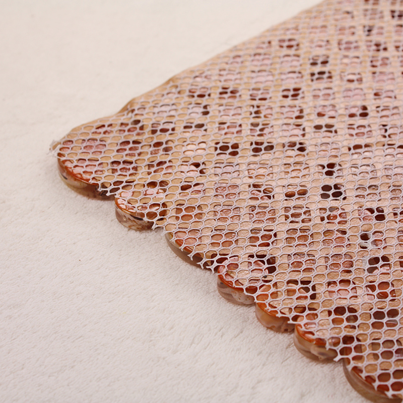 back of crystal pebble glass tile vitreous mosaic shell wall mesh mounted tiles  