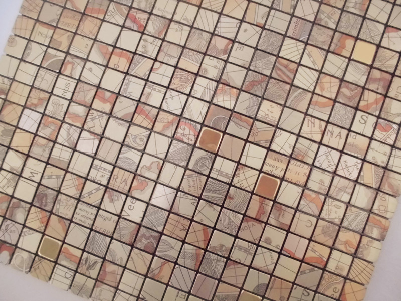 front side of the metal tile brushed aluminum blend wall stickers