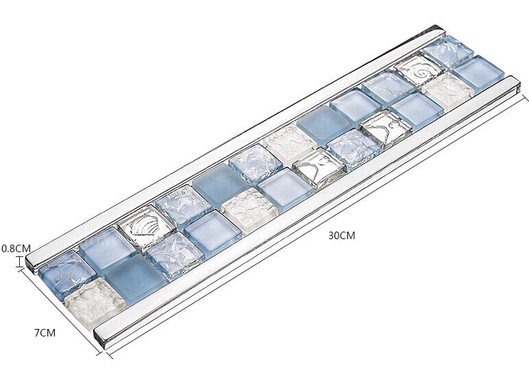 front side of the metal tile brushed aluminum blend wall stickers