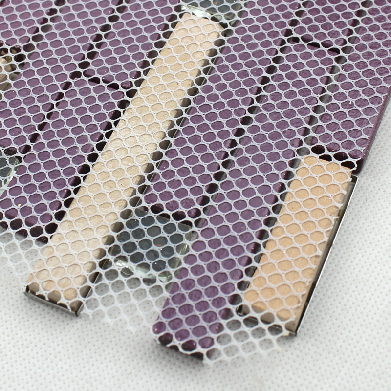 crystal glass metal blend tile mosaic