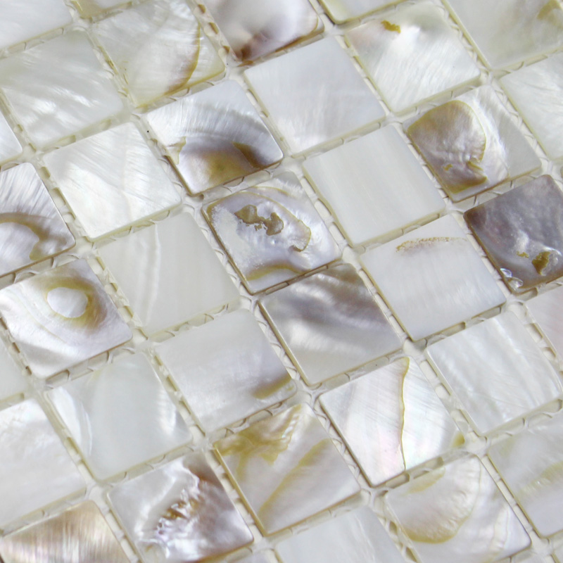 mother of pearl shell mosaic tile details