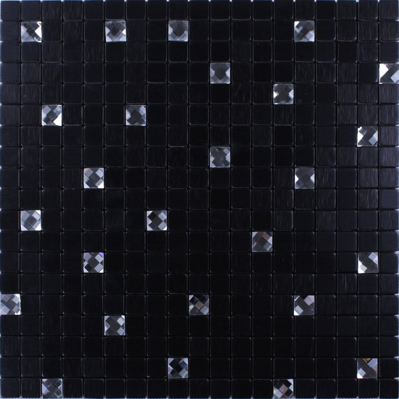 black 304 stainless steel metal diamond glass wall sheet