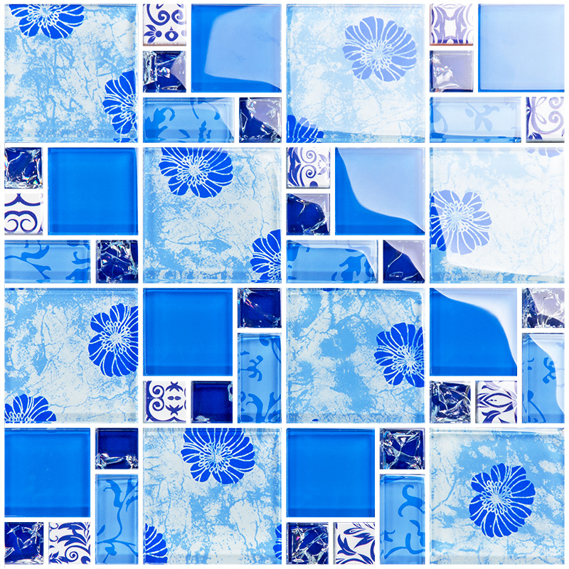 crystal glass tile diamond vitreous mosaic wall tiles 