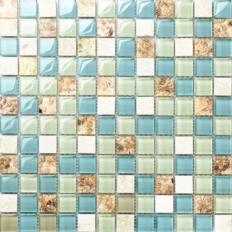 Stone Mosaic Resin Conch Tile, Beach Tile Backsplash