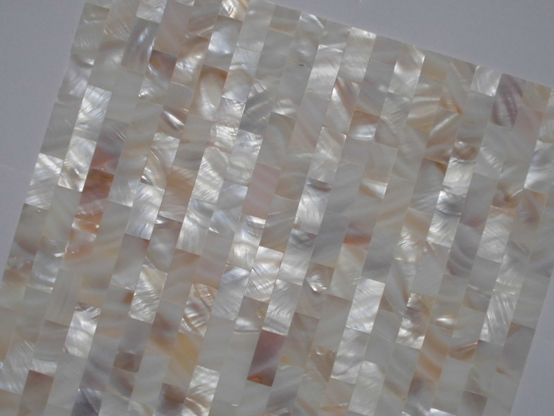 mother of pearl shell mosaic tile details