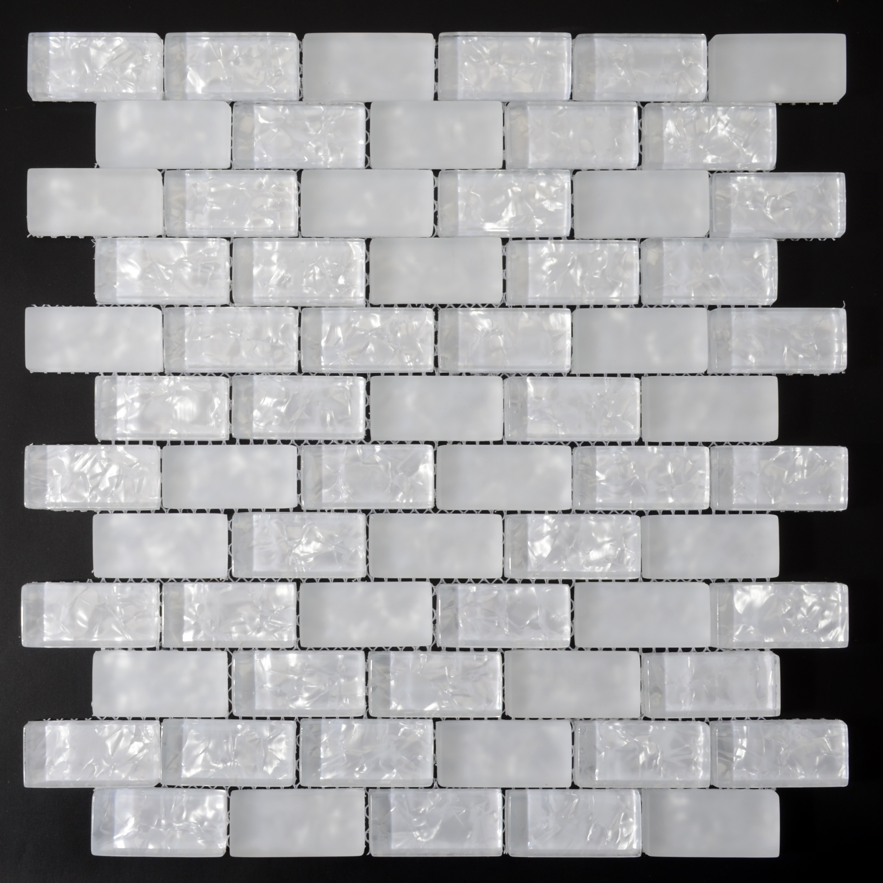 White Subway Tiles Crackle Crystal Backsplash Kitchen Wall Tile Crackle Glass Mosaic Bathroom Shower Tile Zz015