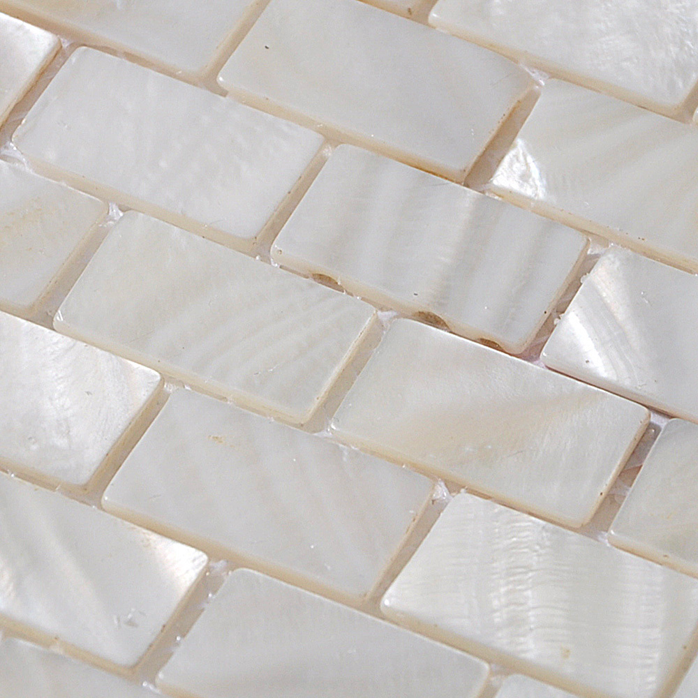 mother of pearl shell mosaic tile details