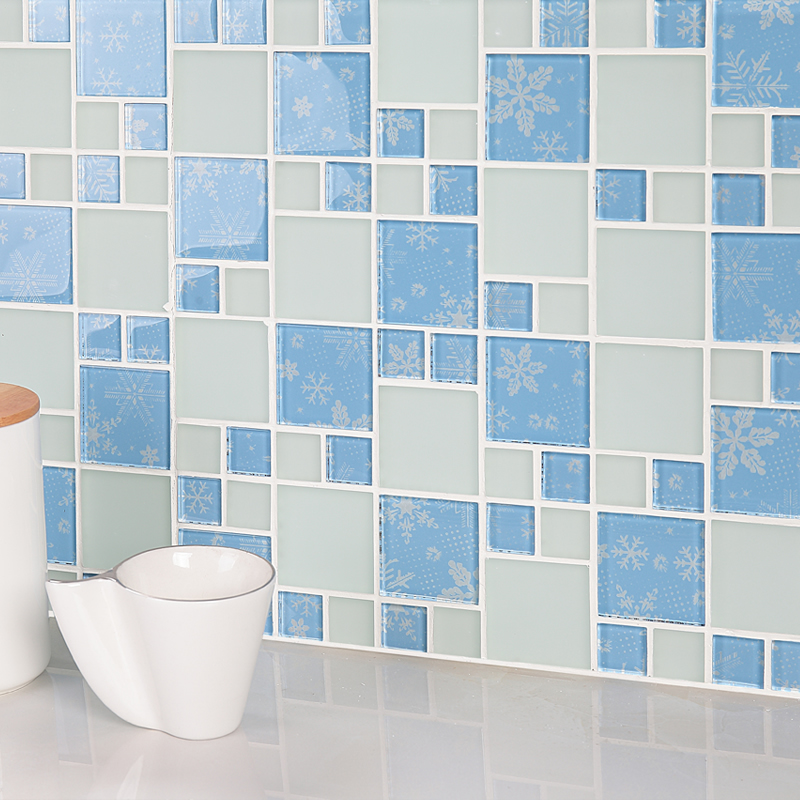 crystal glass tile glazed vitreous mosaic wall tiles 