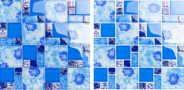 crystal glass tile glazed vitreous mosaic wall tiles 