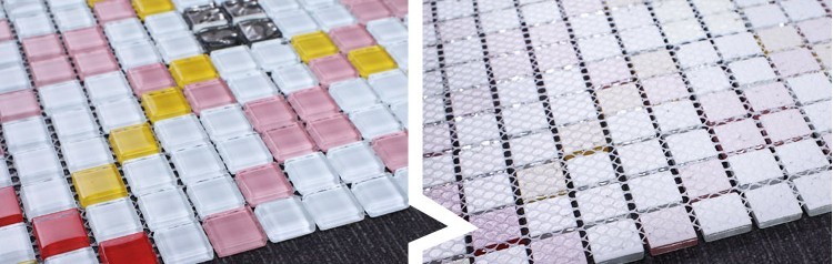 crystal glass tile glazed vitreous mosaic wall tiles  