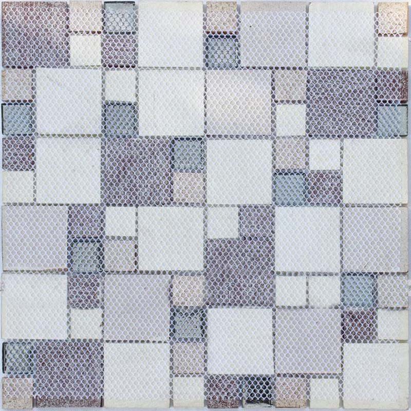 Crystal Glass Mosaic Kitchen Tiles Washroom Backsplash Bathroom Blue ...