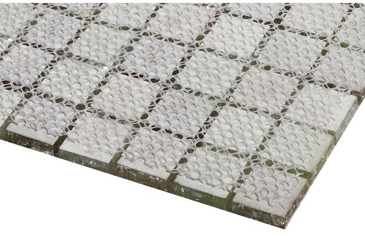 back of glass mosaic tile design mesh mounted -l311