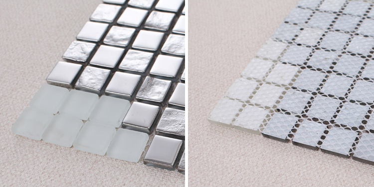 back of the crystal glass tile frosted vitreous mosaic wall tiles - 2131
