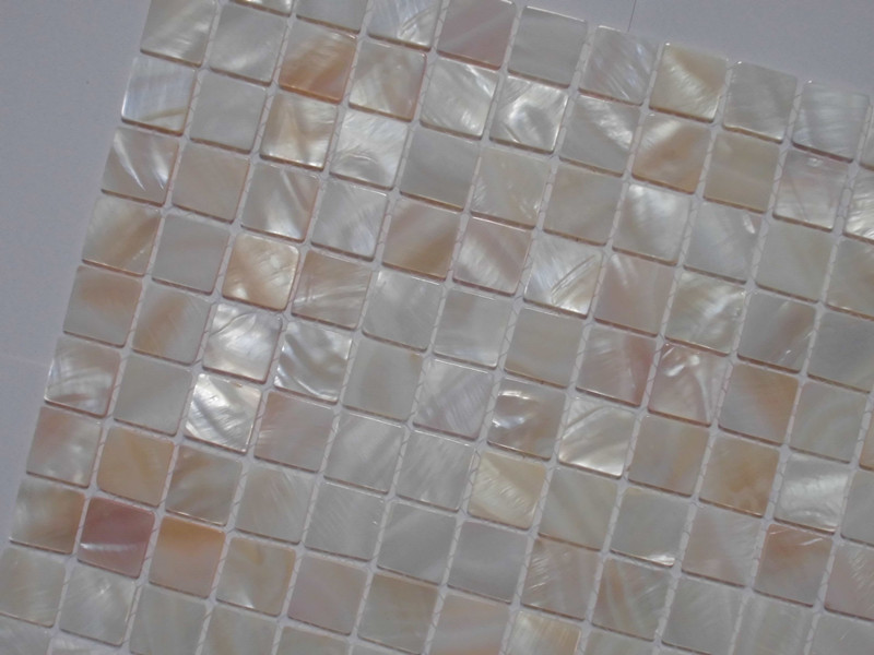 square shell mosaic wall tile backsplash kitchen