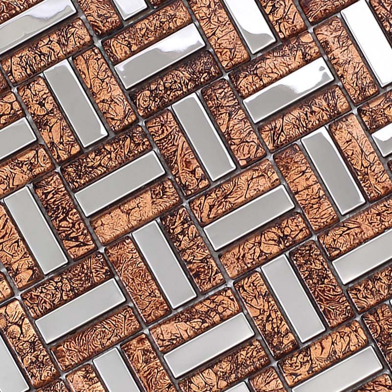 Whole Metallic Backsplash Tiles Brown 304 Stainless Steel Sheet Metallic Backsplash Tiles Brown 304 Stainless Steel Sheet Metal And Crystal Glass Mosaic Wall Decor