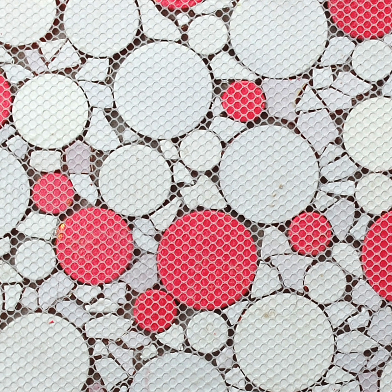 back of the crystal glass tile penny round mosaic wall mesh mounted tiles 