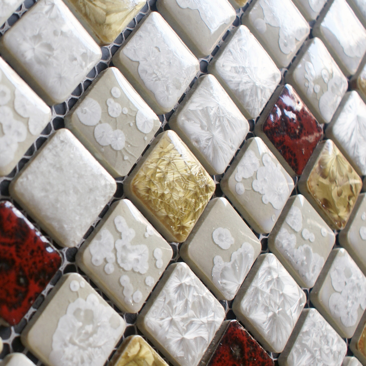 10SF-Decor Insert Golden Brown Orange Metallic Glass Mosaic Tile Backsplash Spa