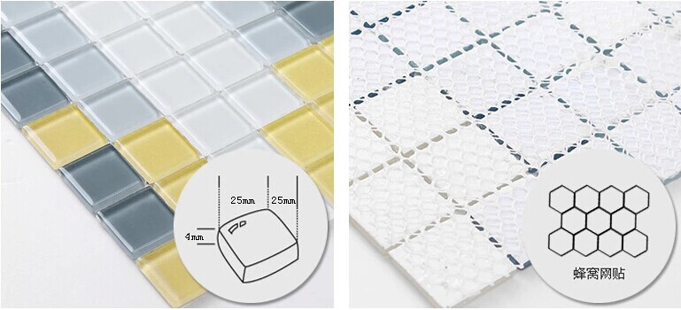 Crystal Glass Backsplash Wall Tiles Puzzle Mosaic Tile CL10