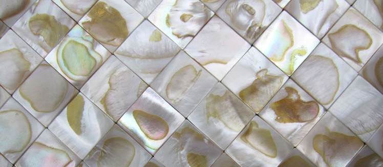 square shell mosaic wall tile backsplash kitchen