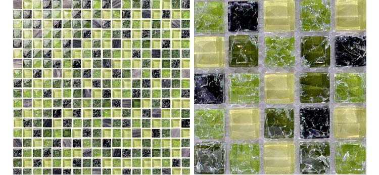 crackle glass mosaic tile - hm0003