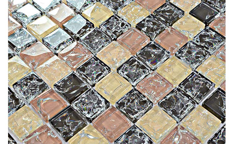 crackle glass mosaic tile - hm0008