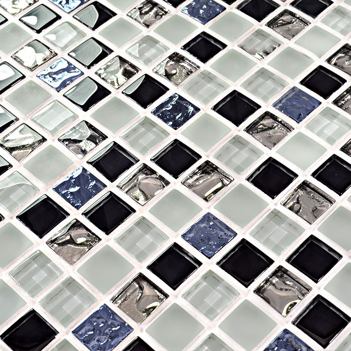 cream white glass mosaic tile - hm0006