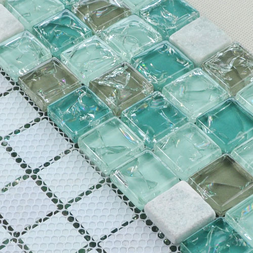 crystal backsplash bathroom wall tile mesh mounted - bl2306