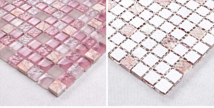 crystal backsplash bathroom wall tile mesh mounted - k1638
