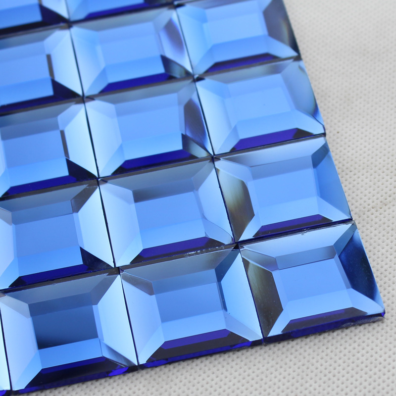 crystal glass tile blue vitreous mosaic wall tiles - kl919