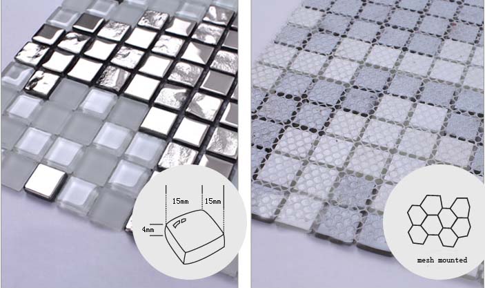 crystal glass tile frosted vitreous mosaic wall tiles - 2131