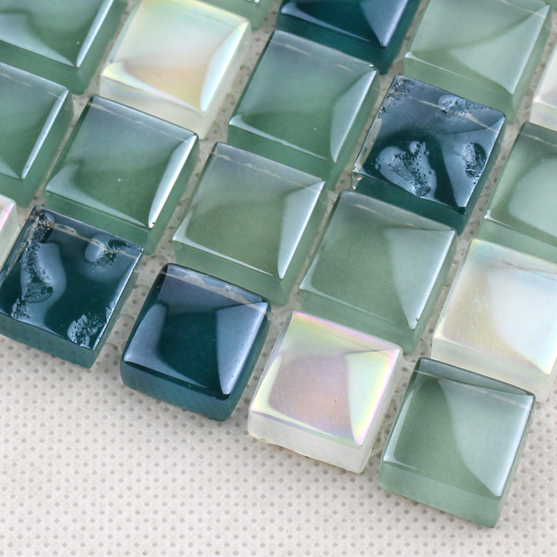 crystal glass tile plated mosaic wall tiles - t309