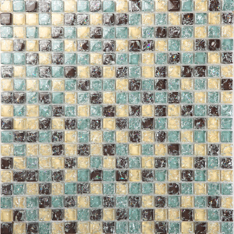 crystal glass tile vitreous ice crack mosaic wall tiles - l311