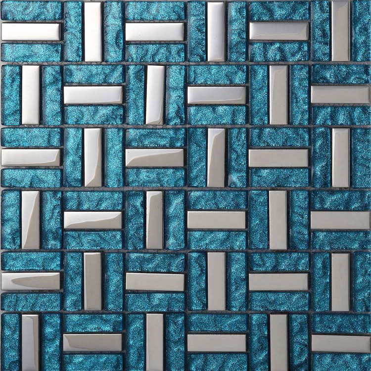 crystal glass tile vitreous mosaic wall plated tiles -d190