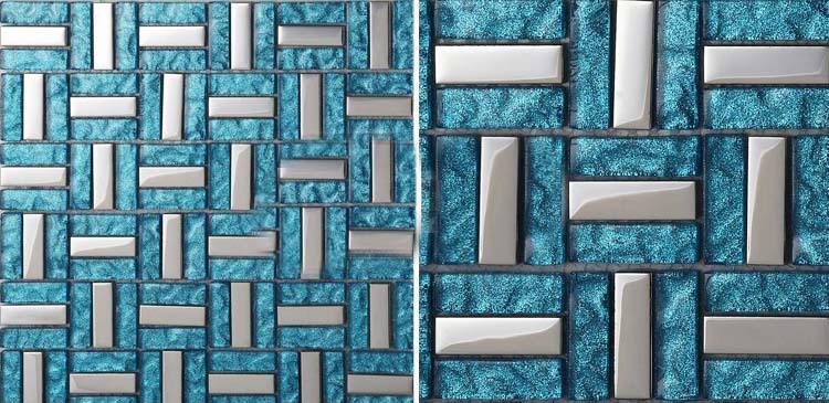 crystal glass tile vitreous mosaic wall plated tiles - d190