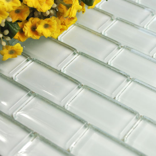 crystal glass tile vitreous white mosaic wall tiles - bs10